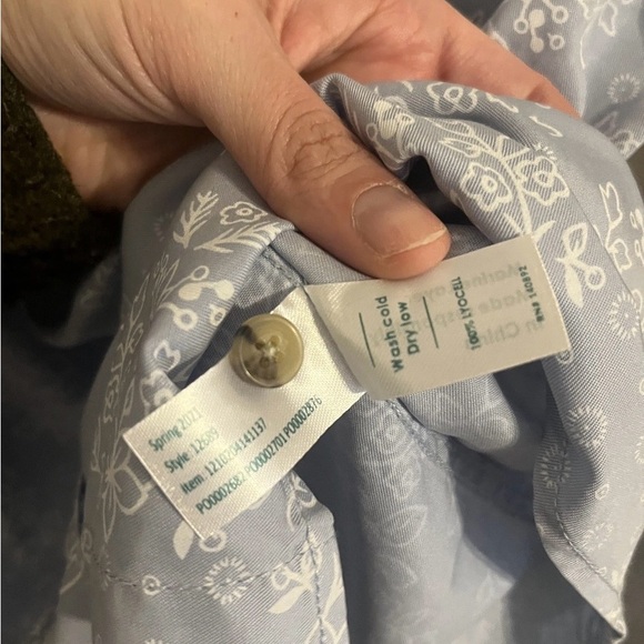 Marine Layer NWT Carlin Blue Fog Bandana Print Long Sleeve Button Up Shirt Sz S - Picture 7 of 8